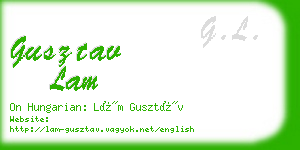 gusztav lam business card